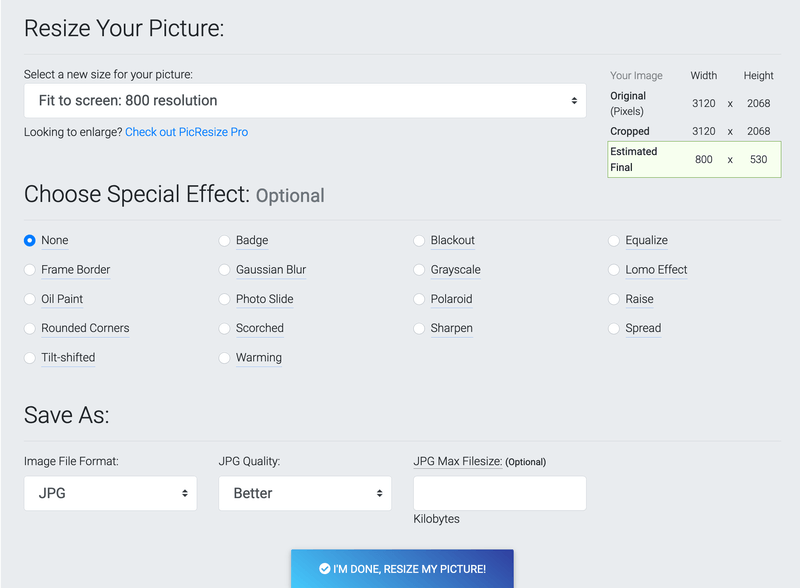 Picresize optimize